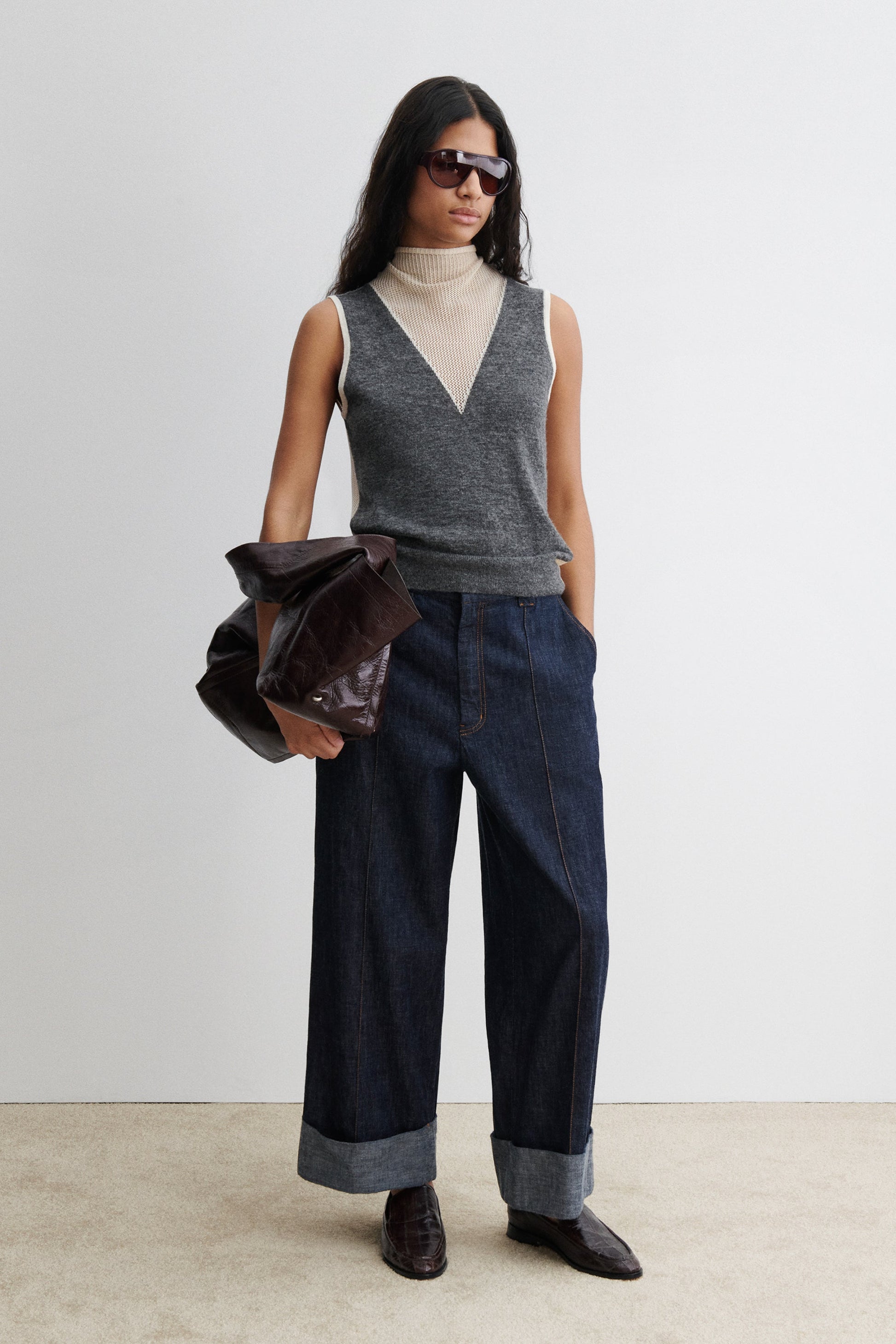 Rachel Comey | Horwill Top Charcoal-Cream