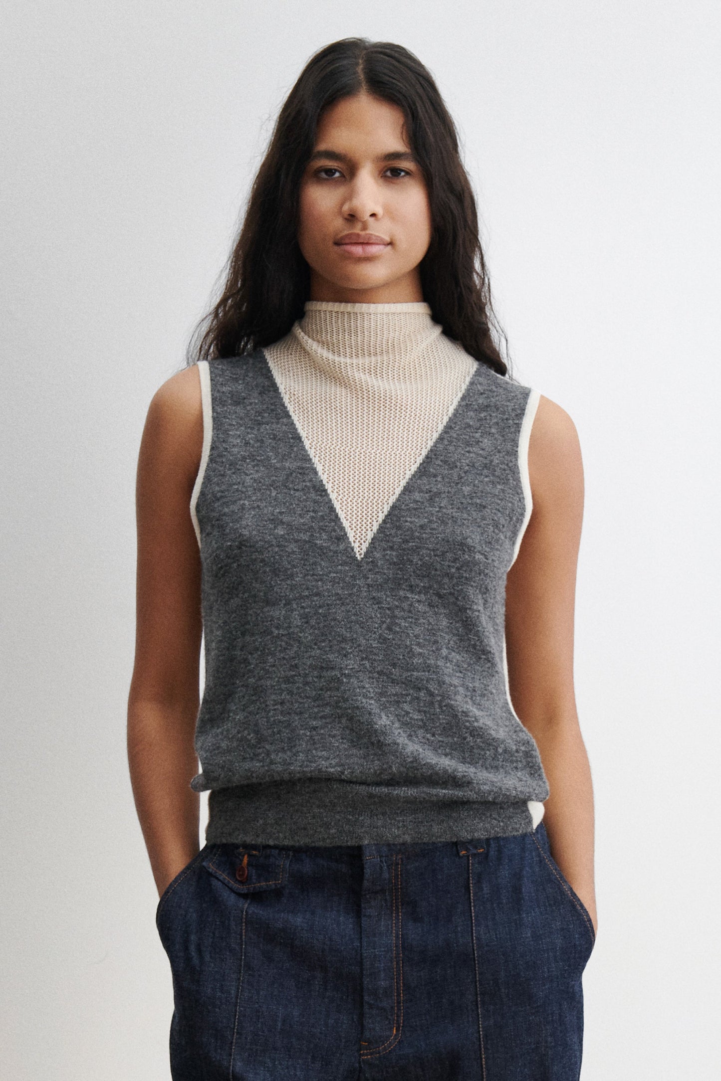 Rachel Comey | Horwill Top Charcoal-Cream