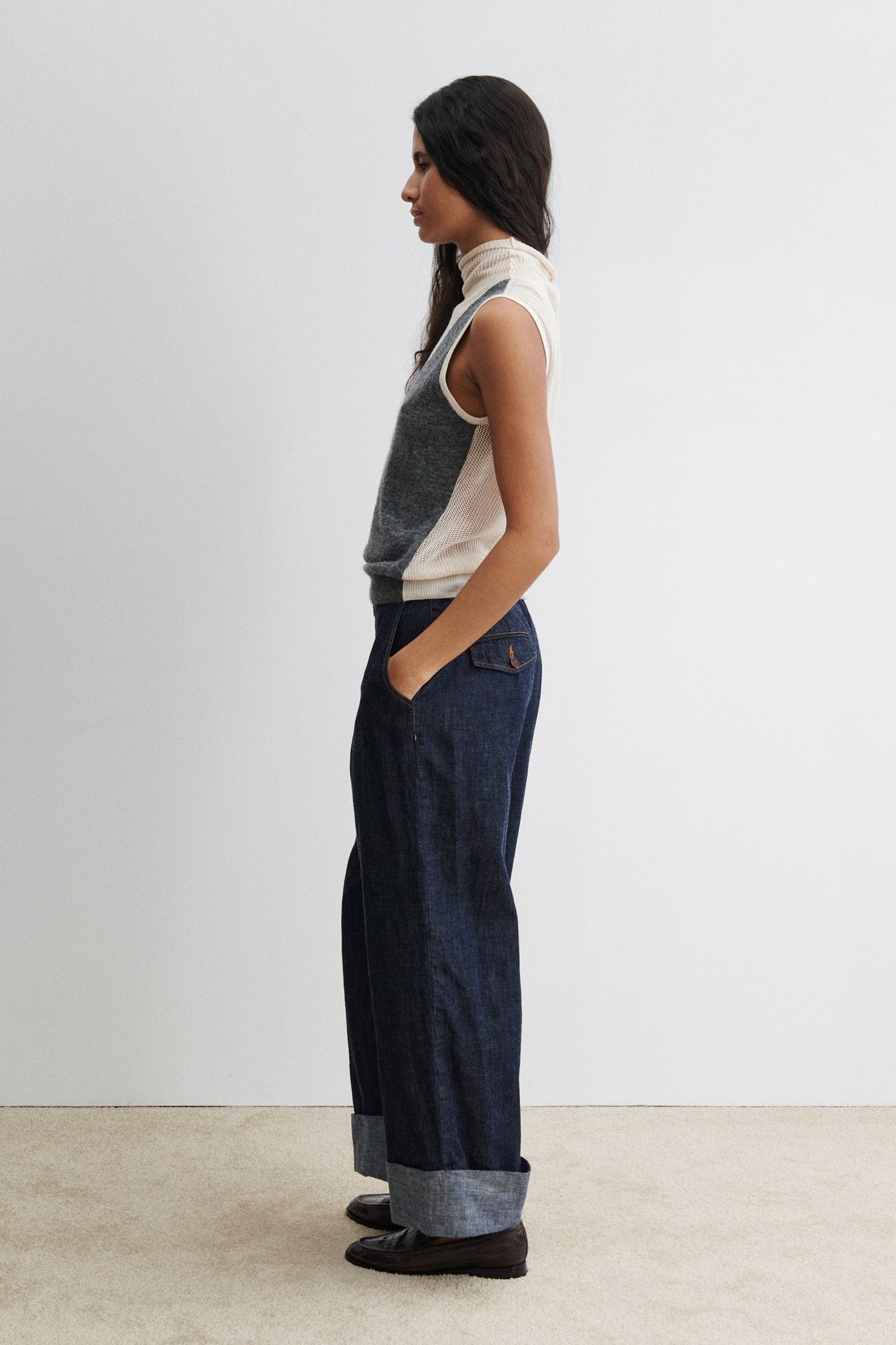 Rachel Comey | Horwill Top Charcoal-Cream