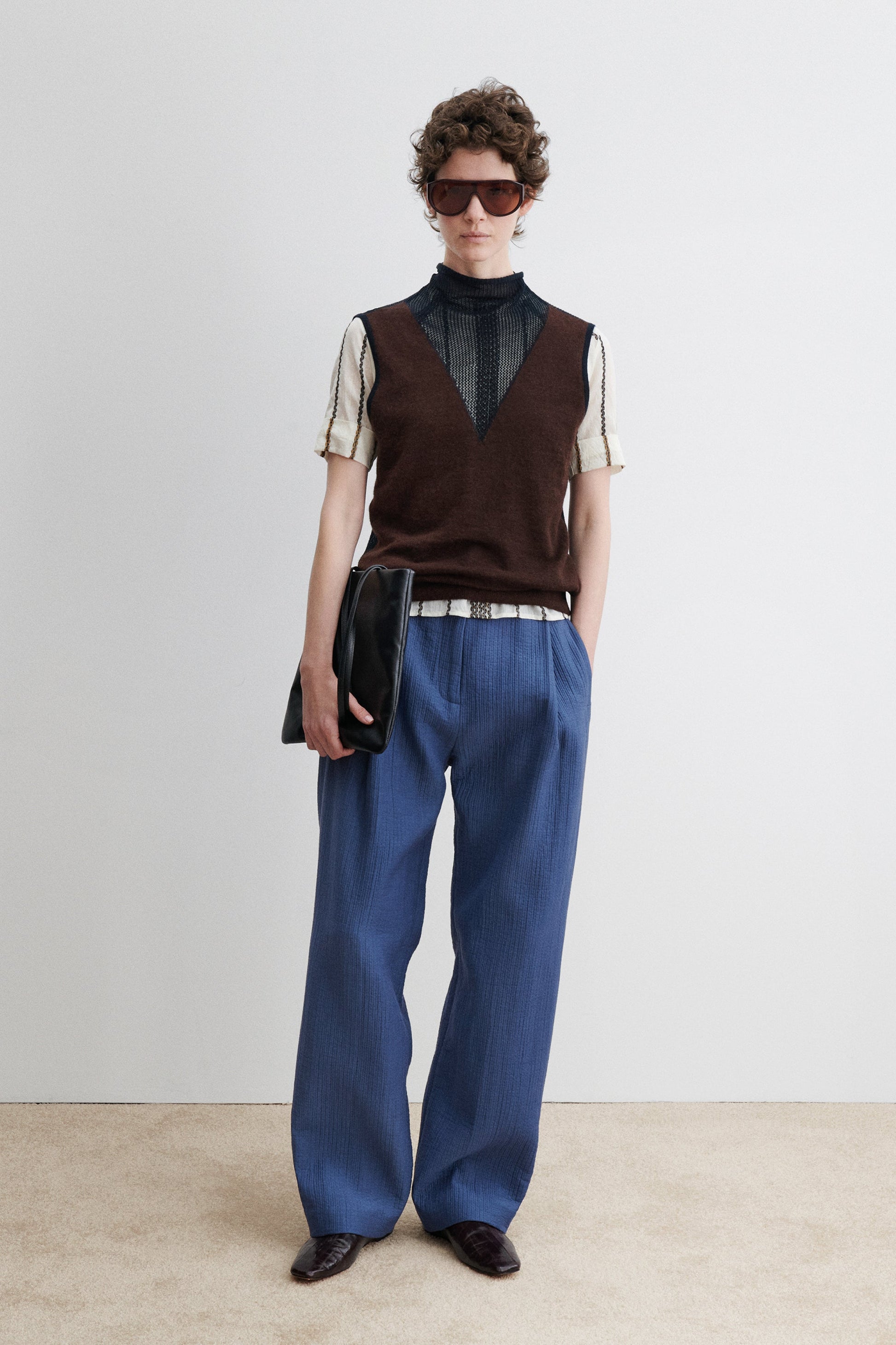 Rachel Comey | Horwill Top Charcoal-Cream