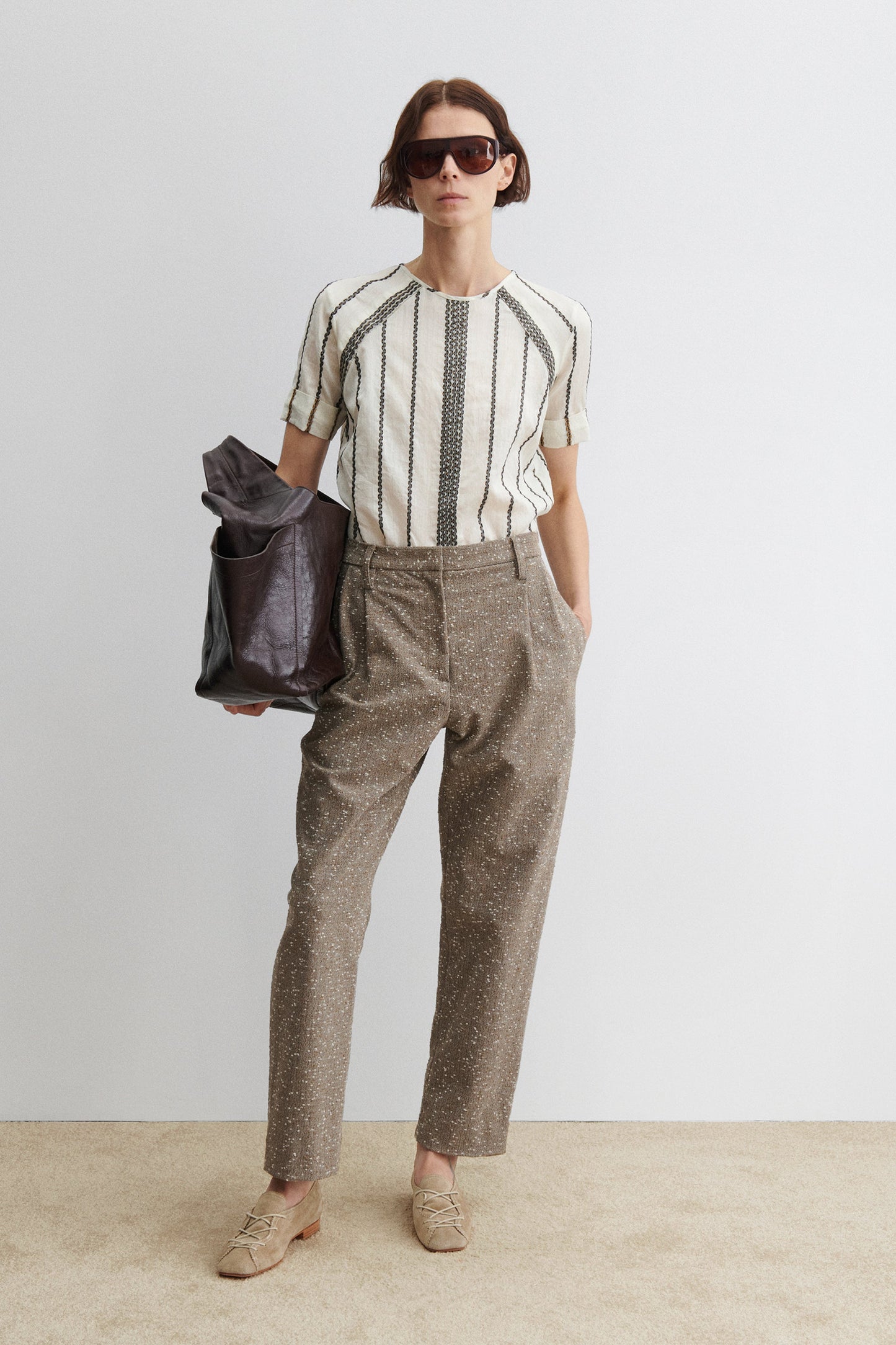 Rachel Comey | Carabin Pant Brown Herringbone