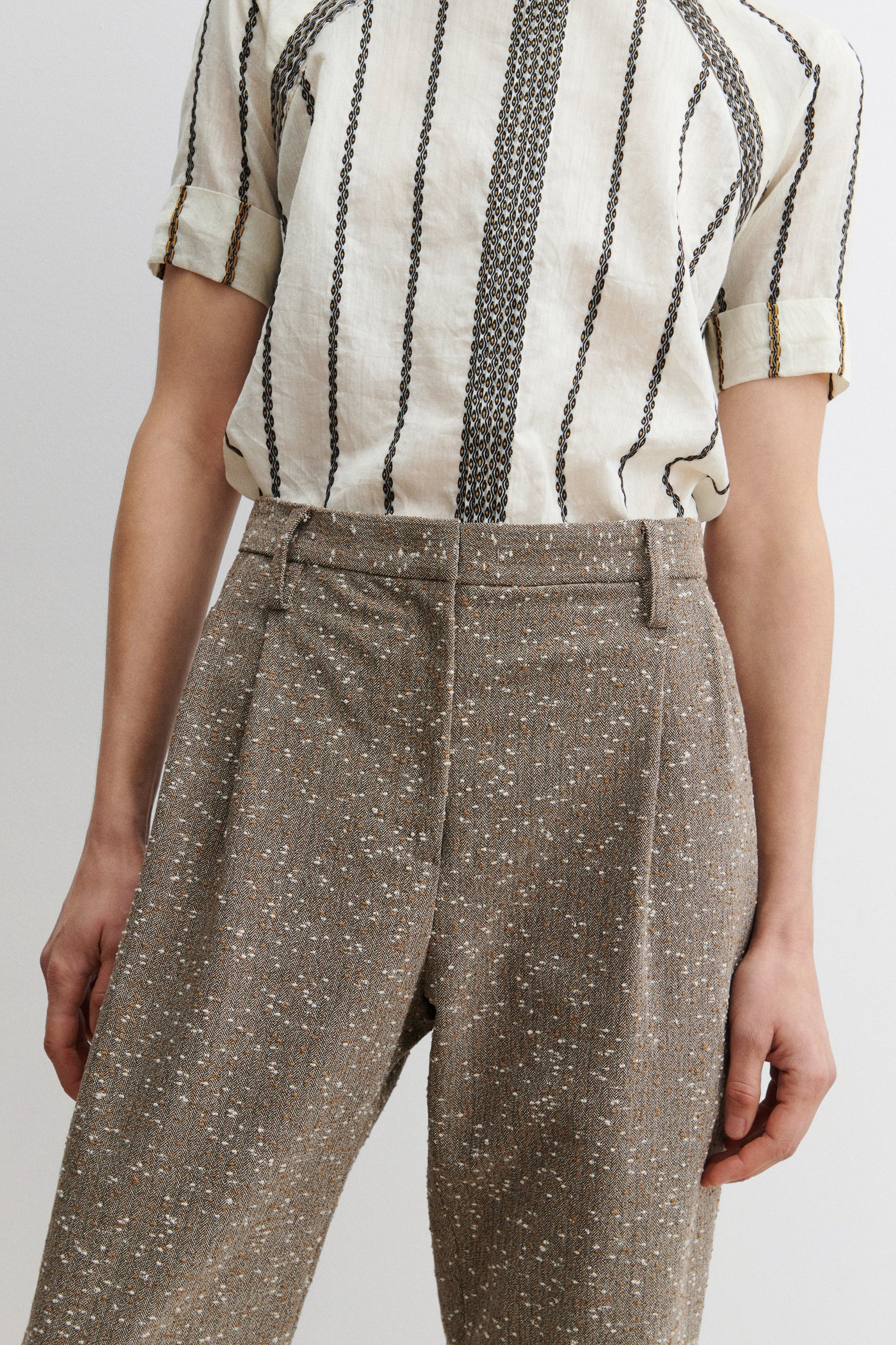 Rachel Comey | Carabin Pant Brown Herringbone