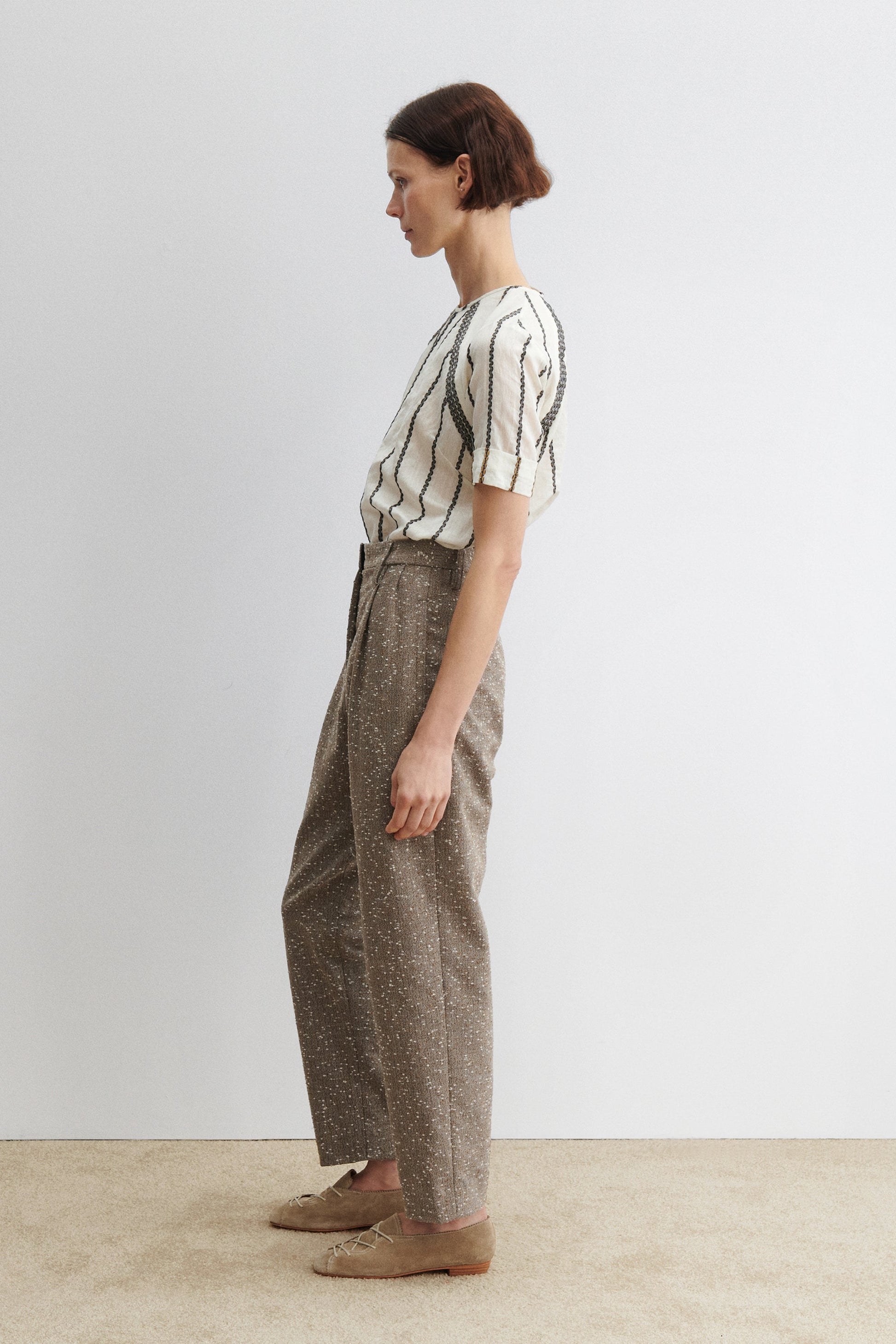 Rachel Comey | Carabin Pant Brown Herringbone