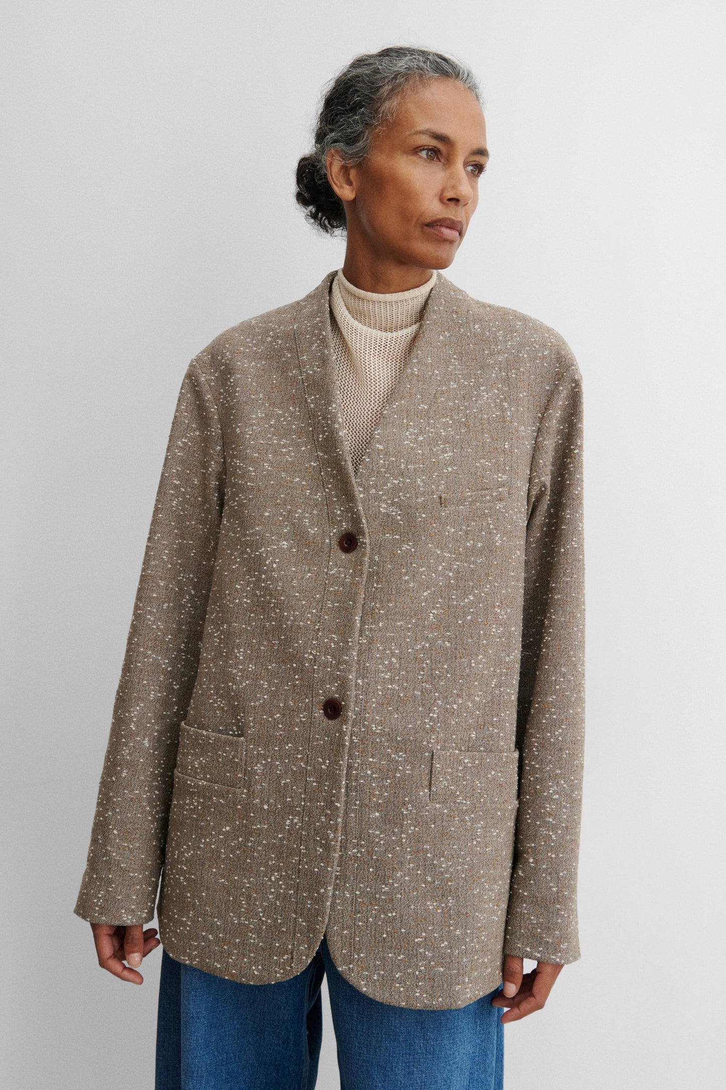 Rachel Comey | Baseball Blazer Brown Herringbone