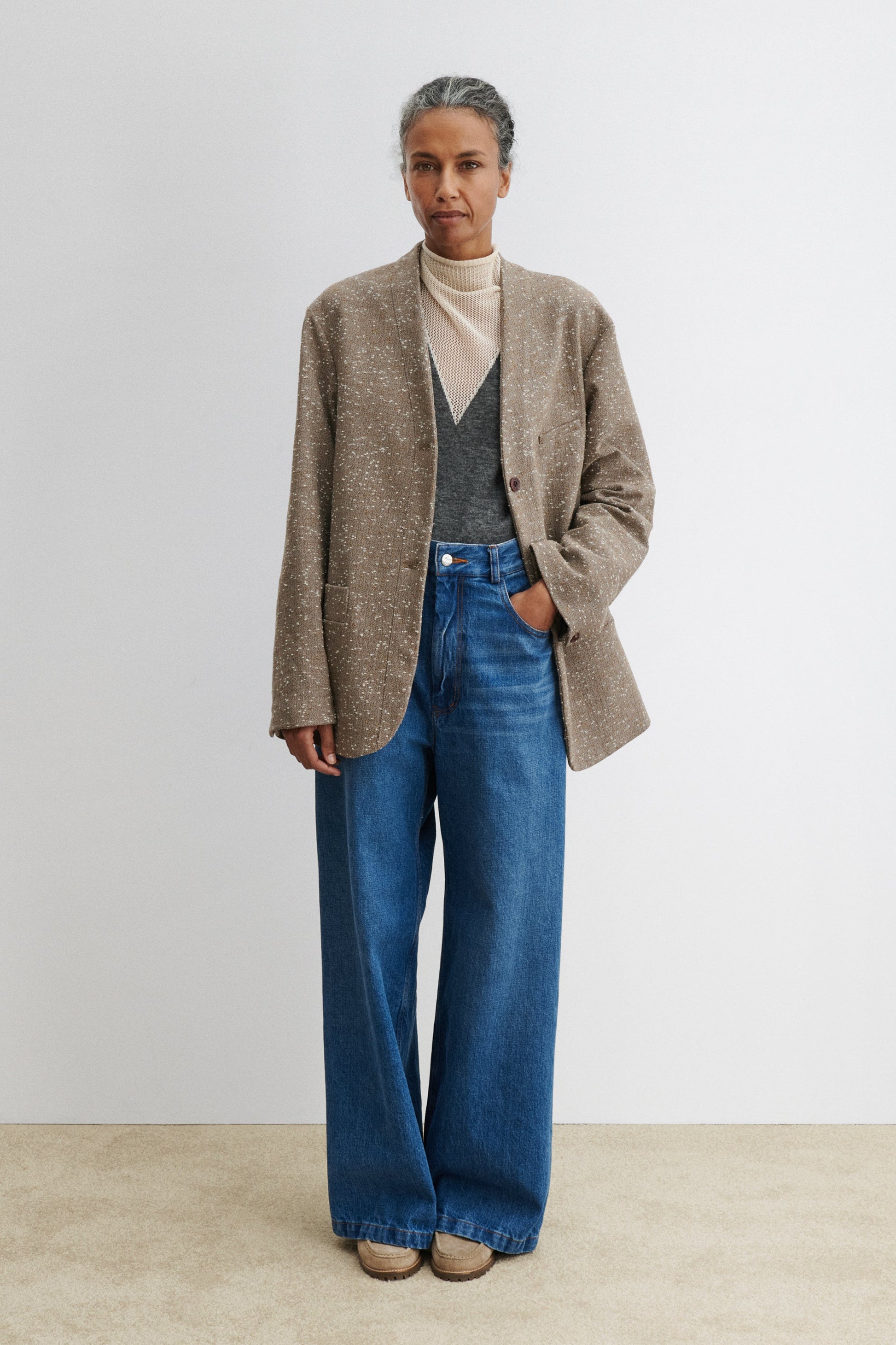 Rachel Comey | Baseball Blazer Brown Herringbone