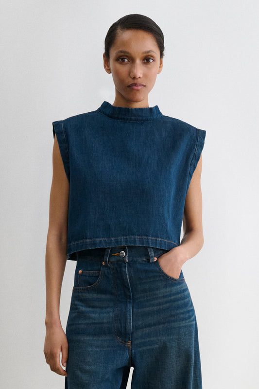 Rachel Comey | Bacchus Top Muddy Indigo