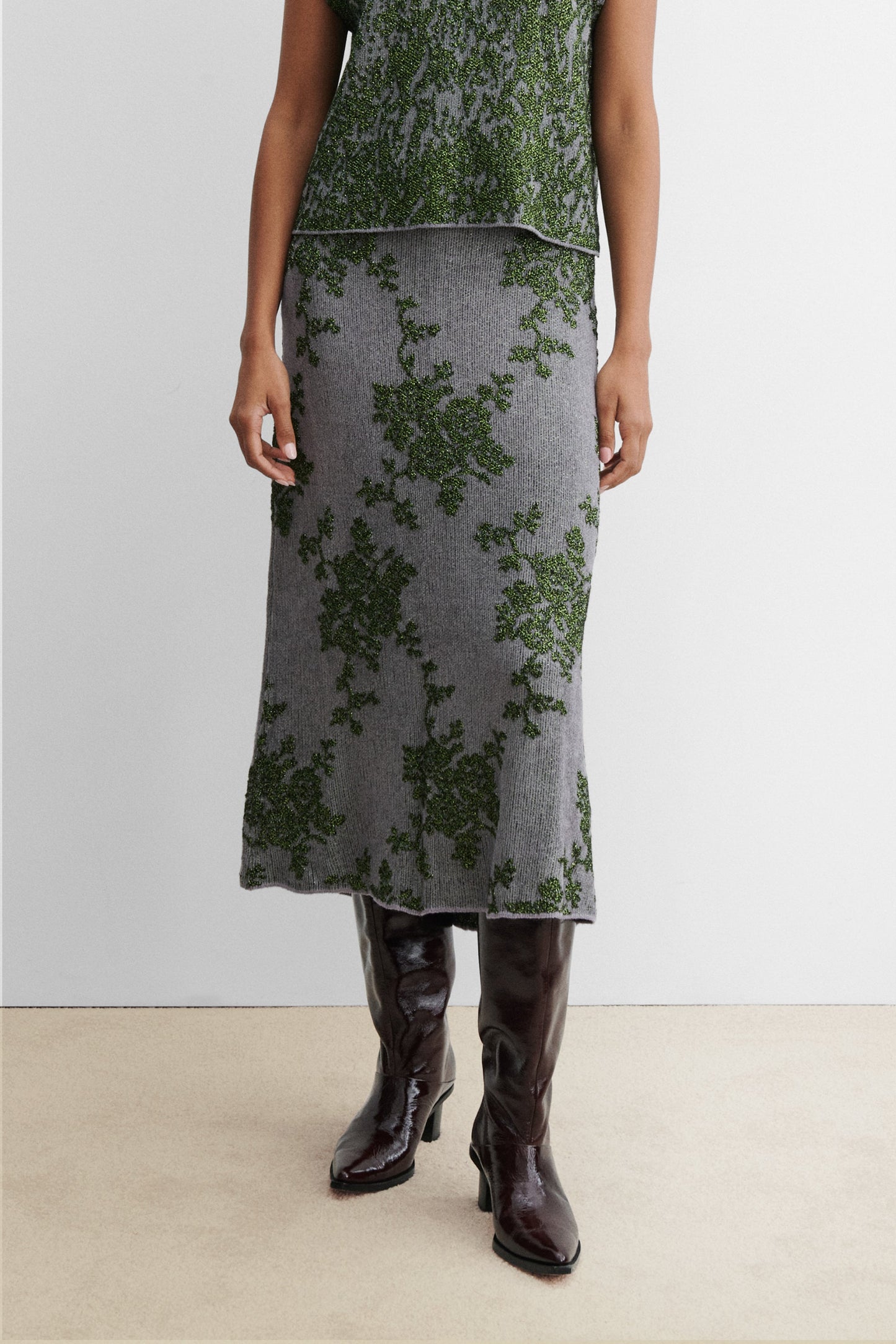 Rachel Comey | Broccada Skirt Dove-Green