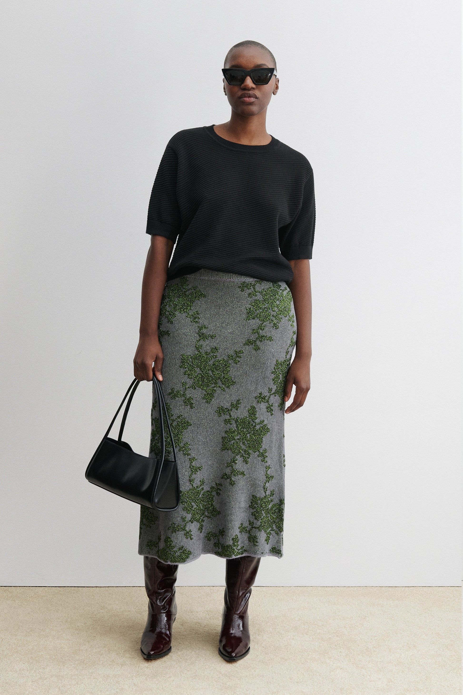 Rachel Comey | Broccada Skirt Dove-Green
