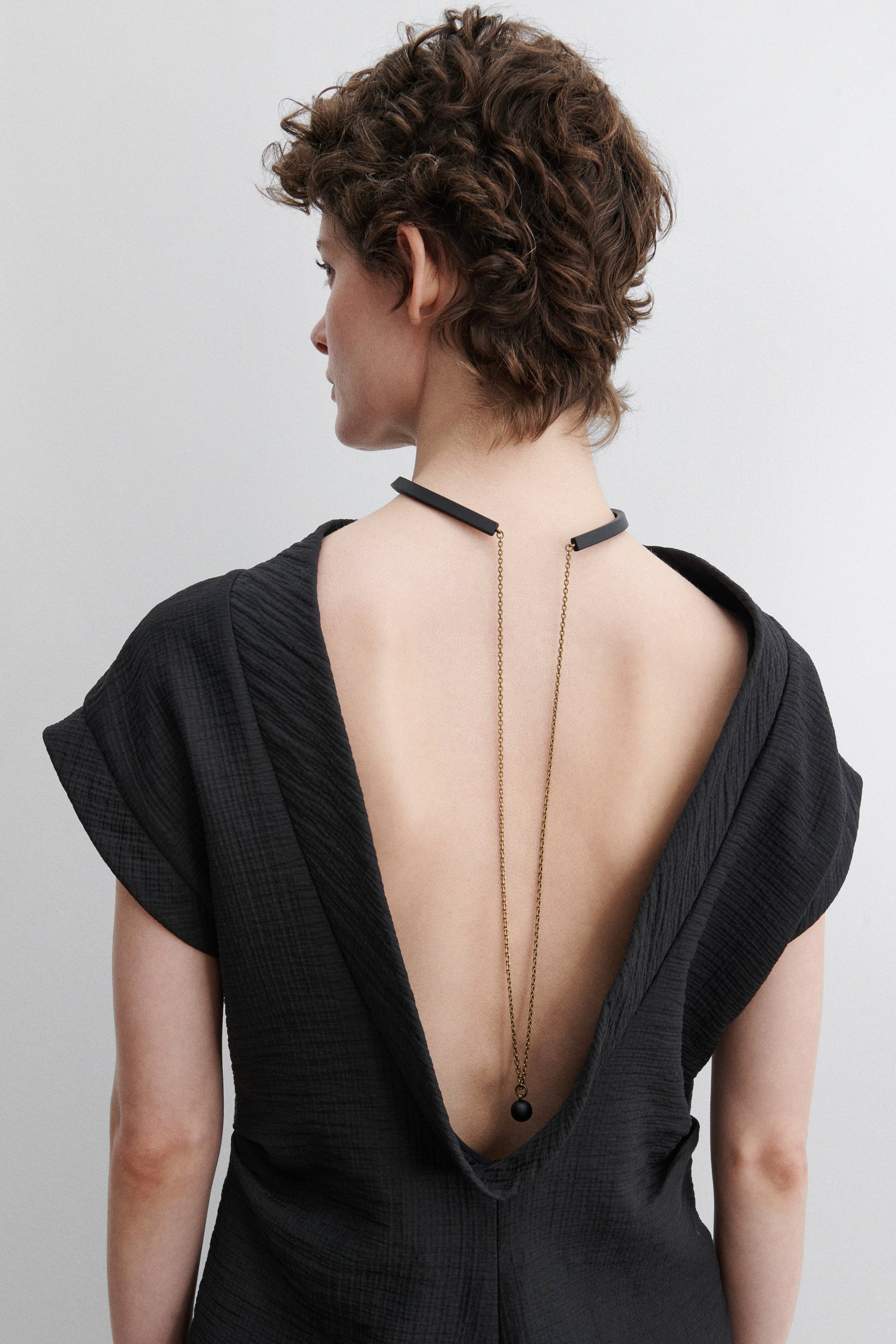 Rachel Comey | Priori Choker with Chain Black Matte