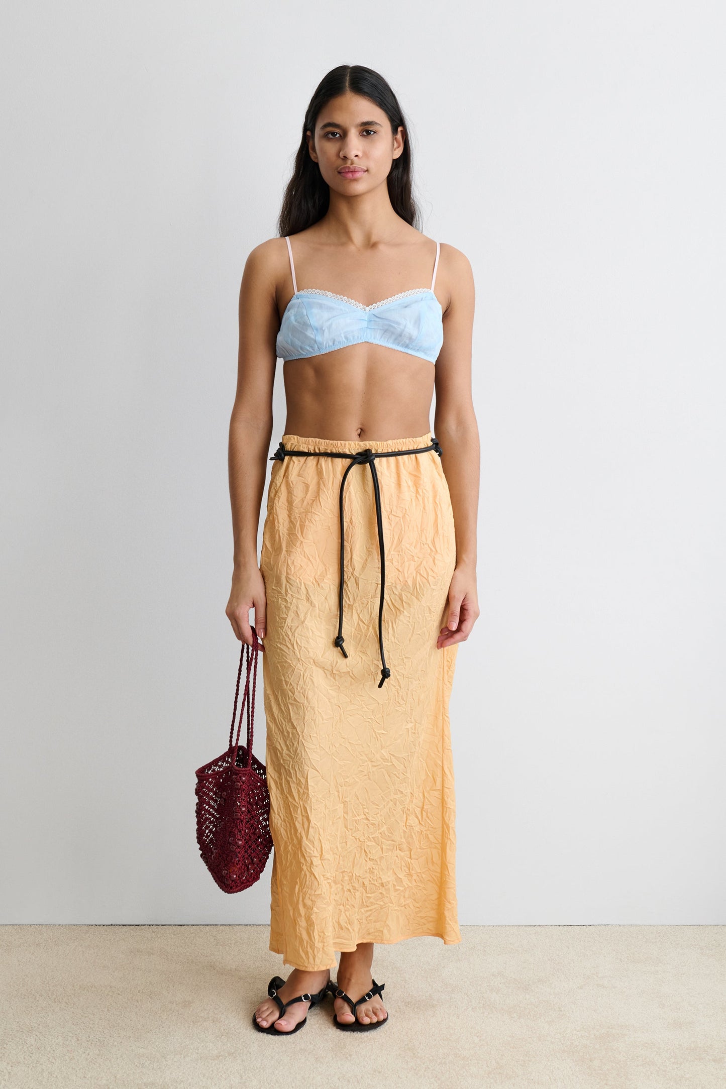 Rachel Comey | Skinny Tubular Tie Belt Black