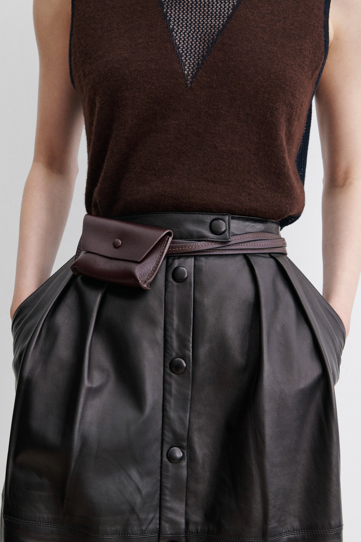 Rachel Comey | Double Wrap Hamecon Card Slot Belt Auburn