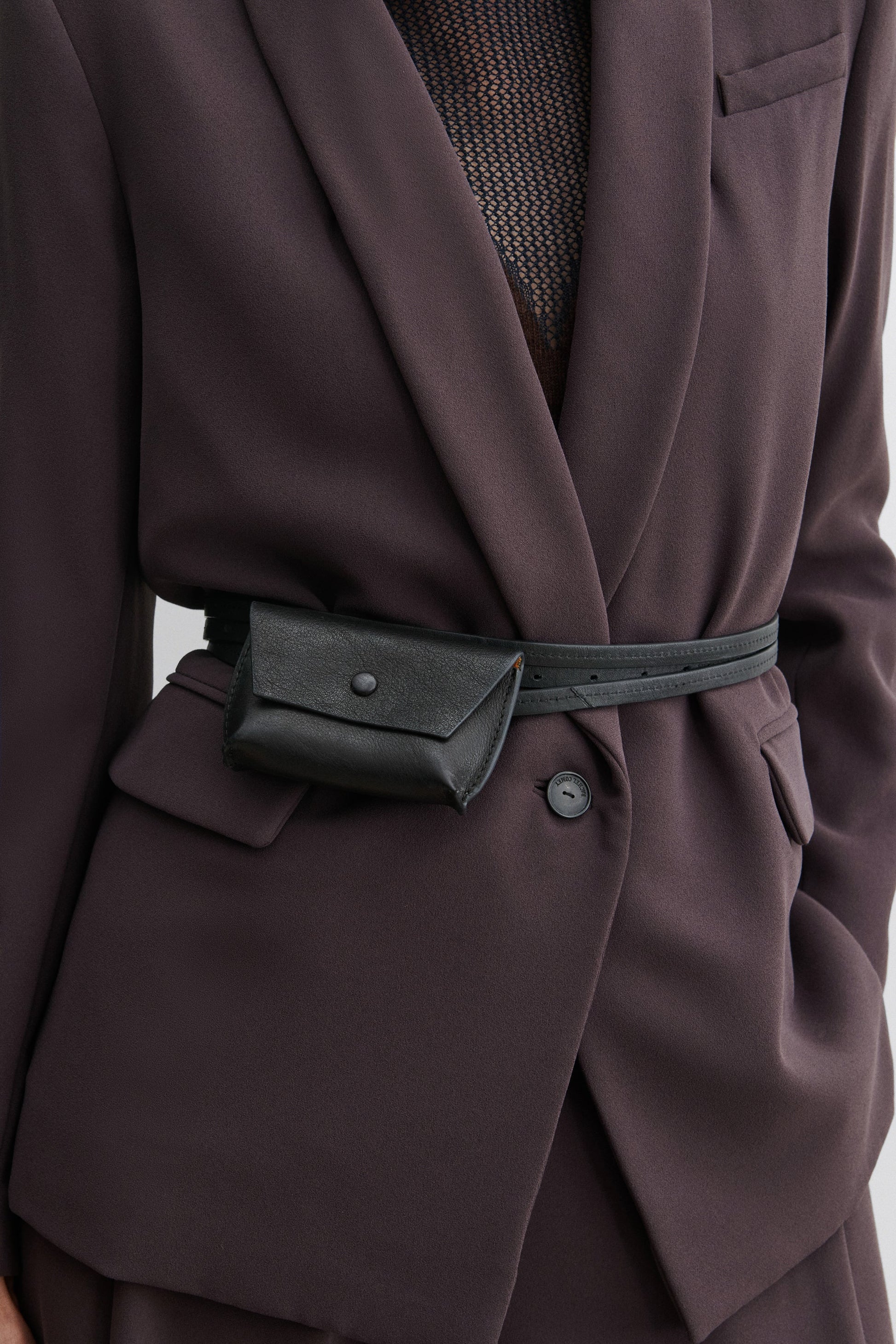 Rachel Comey | Double Wrap Hamecon Card Slot Belt Black