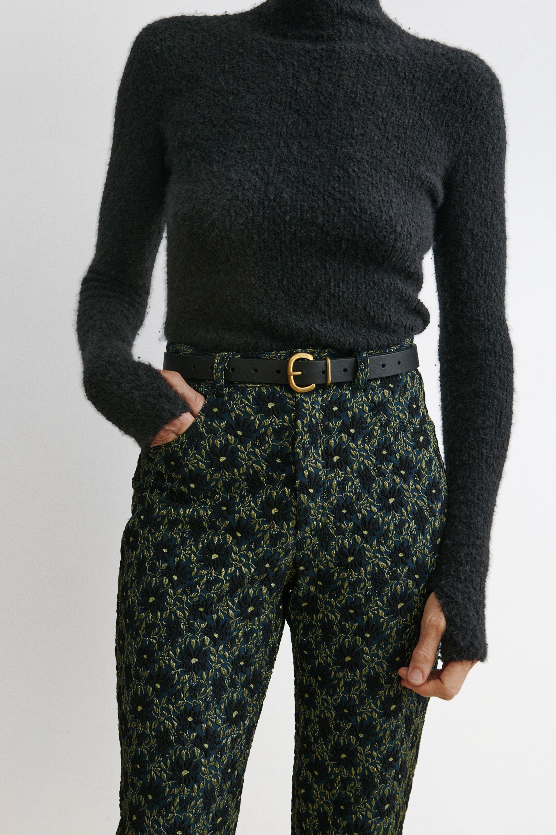 Rachel Comey | Thin Estate Belt Black\/Gold
