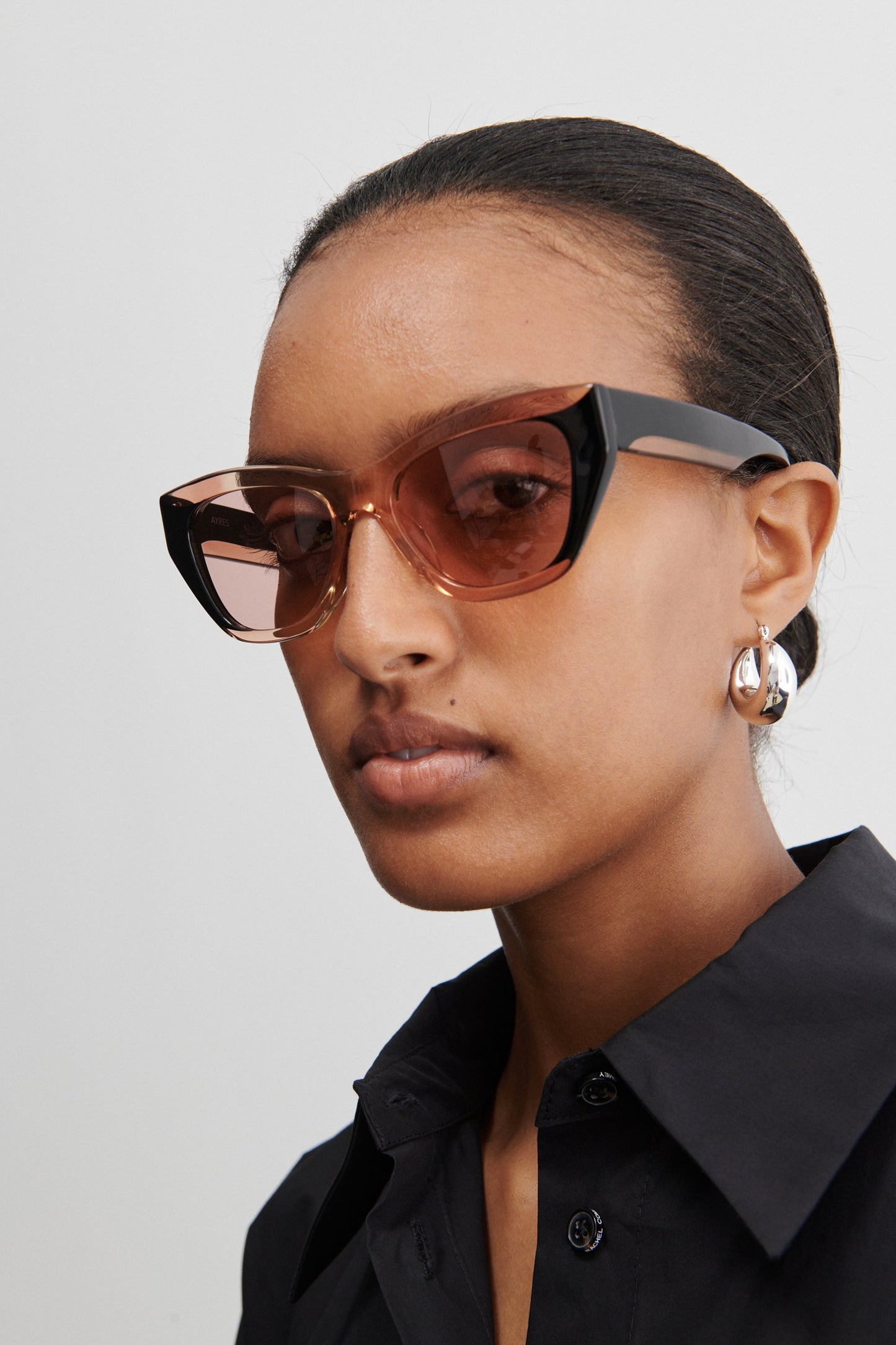 Rachel Comey | Ayres Sunglasses Black\/Clear Pink