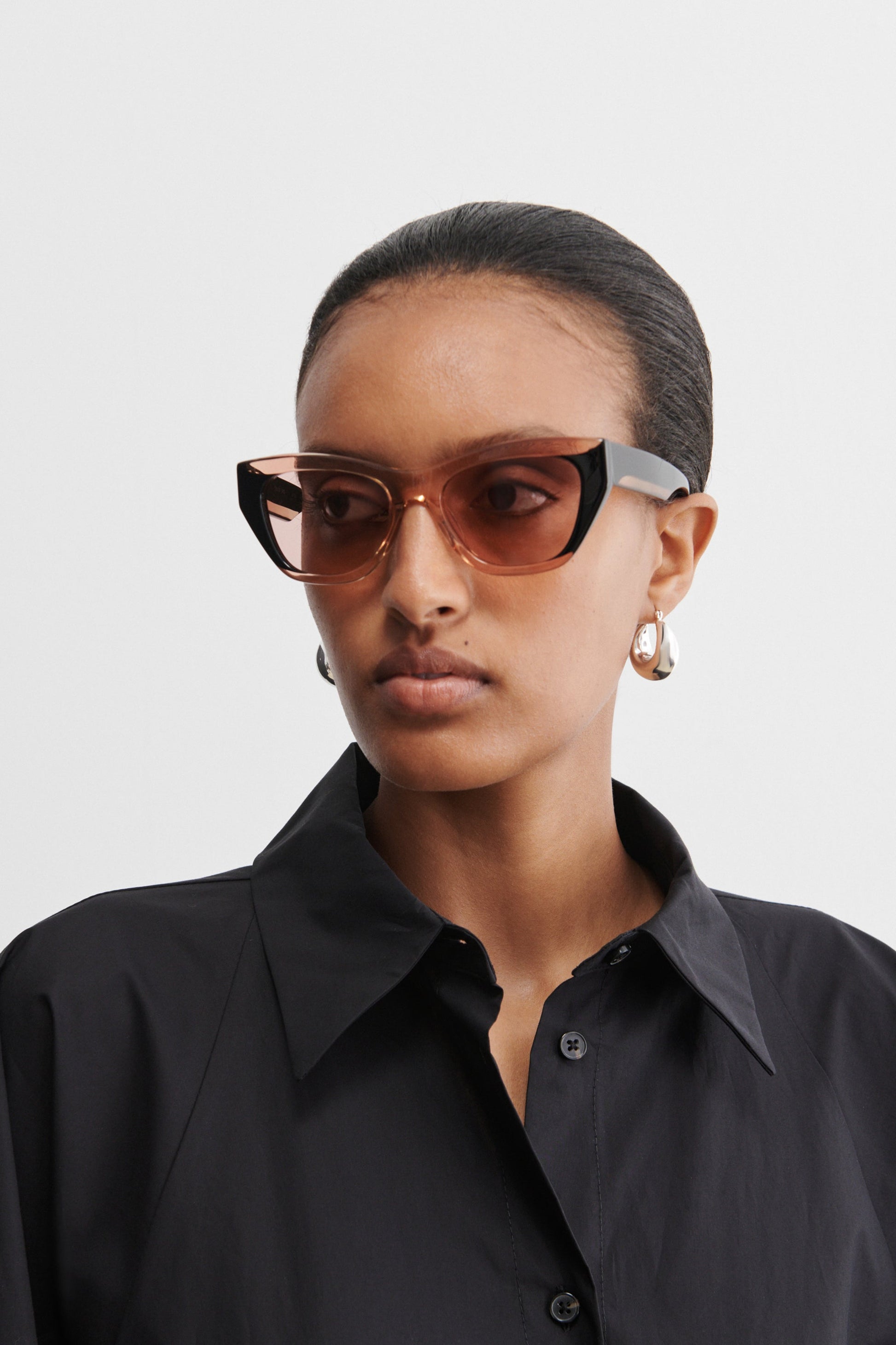 Rachel Comey | Ayres Sunglasses Black\/Clear Pink