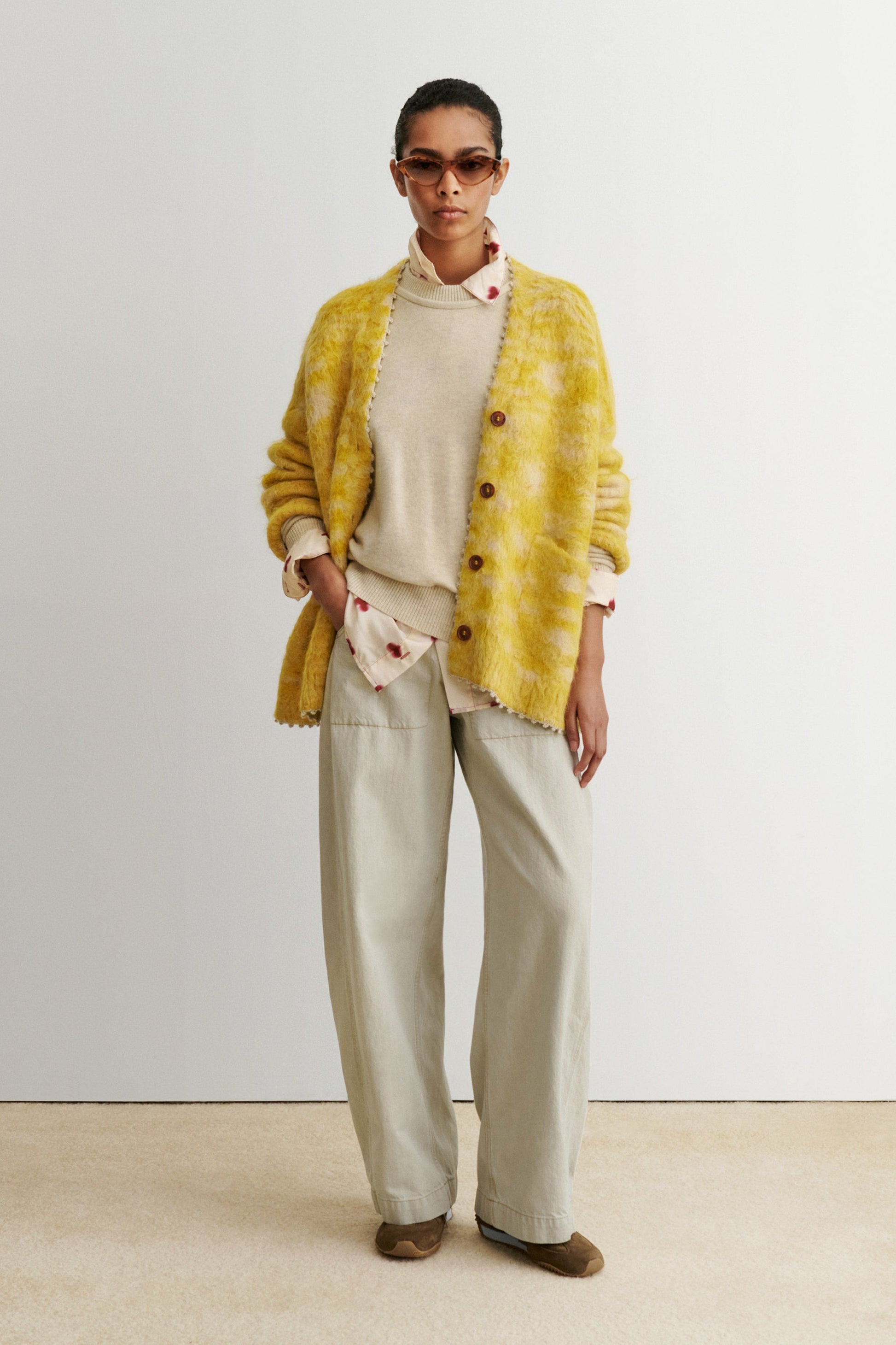 Rachel Comey | Fuchs Cardigan Chartreuse Space Dye
