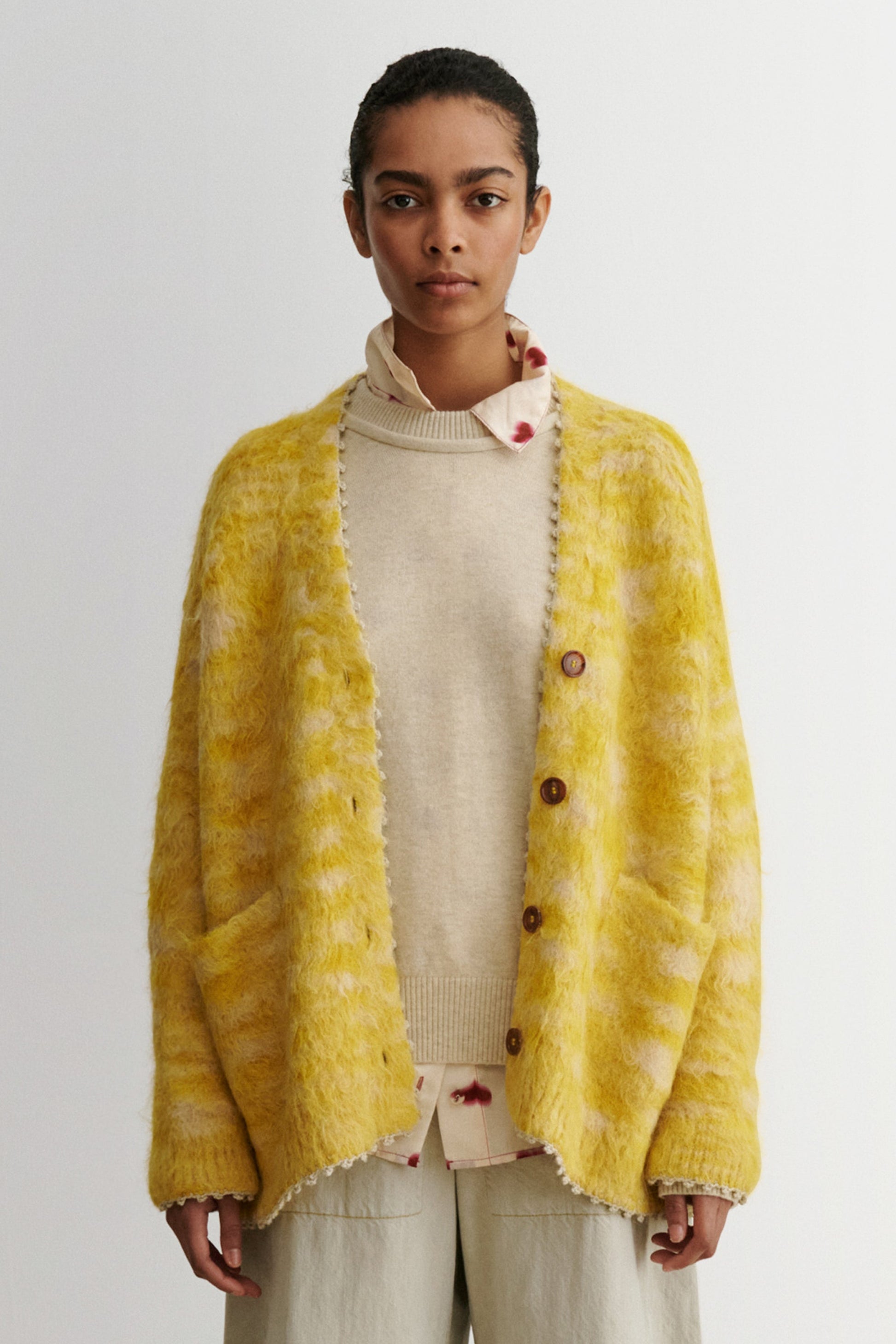 Rachel Comey | Fuchs Cardigan Chartreuse Space Dye
