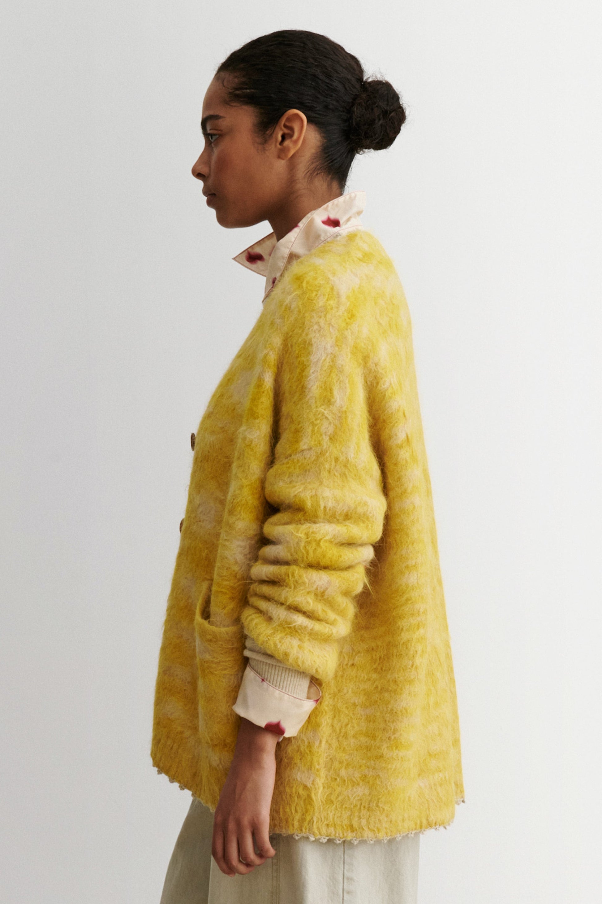 Rachel Comey | Fuchs Cardigan Chartreuse Space Dye
