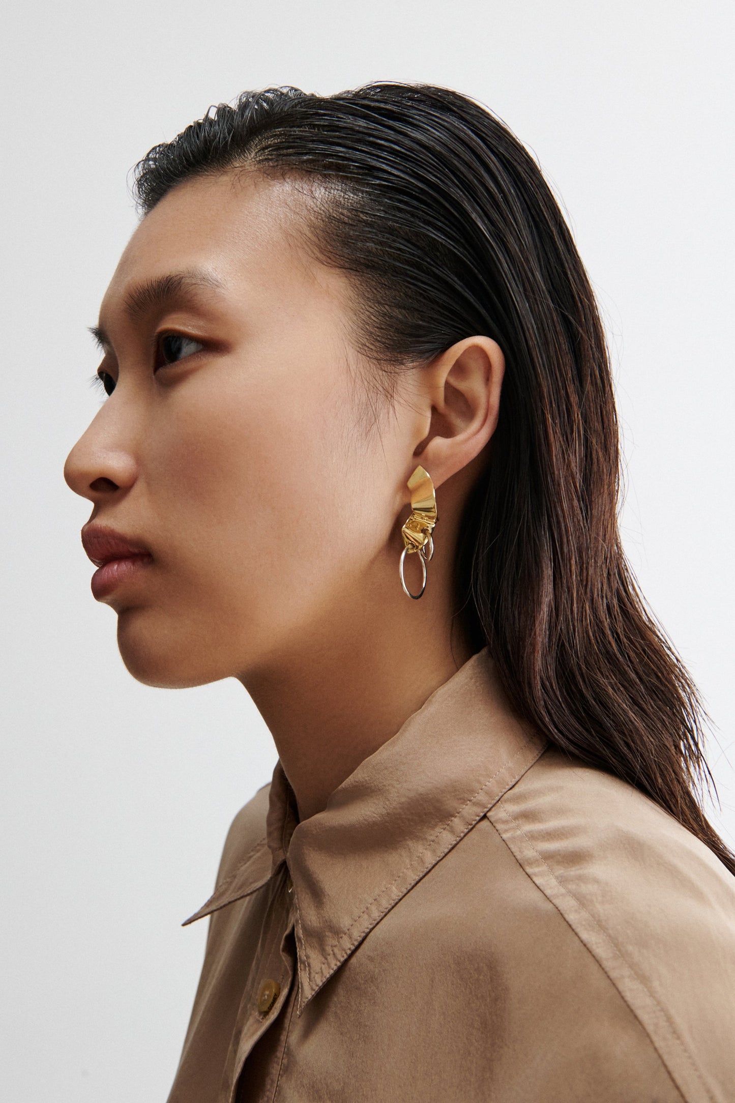 Rachel Comey | Quarry Elbe Loop Earring Pair Brass