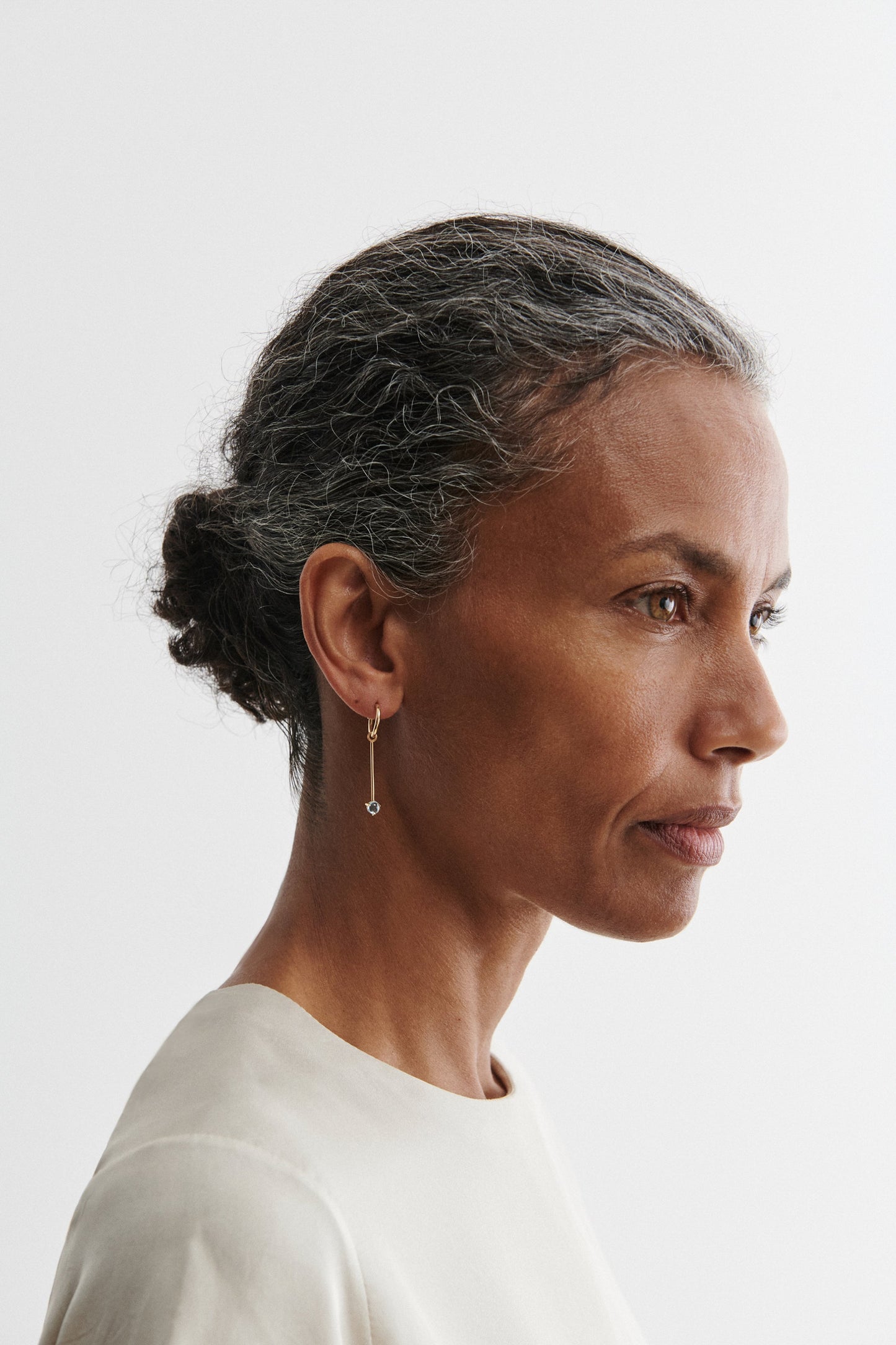 Rachel Comey | Quarry Serr Hoop Earring Single Gold\/Topaz