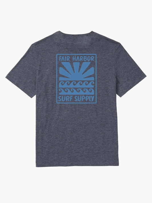 Fair Harbor Kismet Tee - Navy Sun Rays Surf Supply