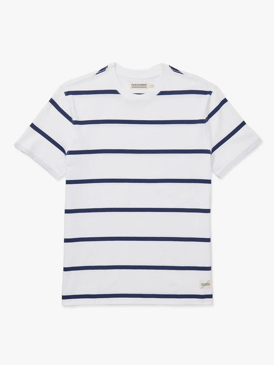 Fair Harbor Saltaire Tee - Beach Navy Stripe
