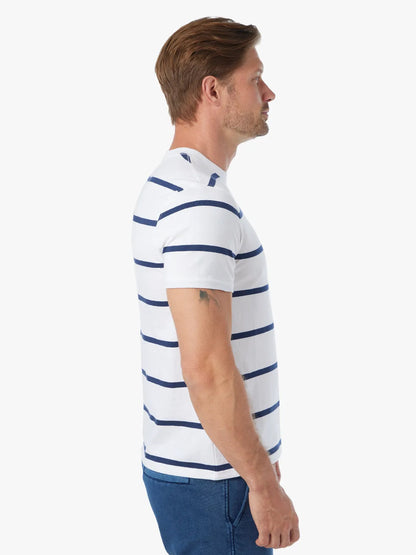 Fair Harbor Saltaire Tee - Beach Navy Stripe