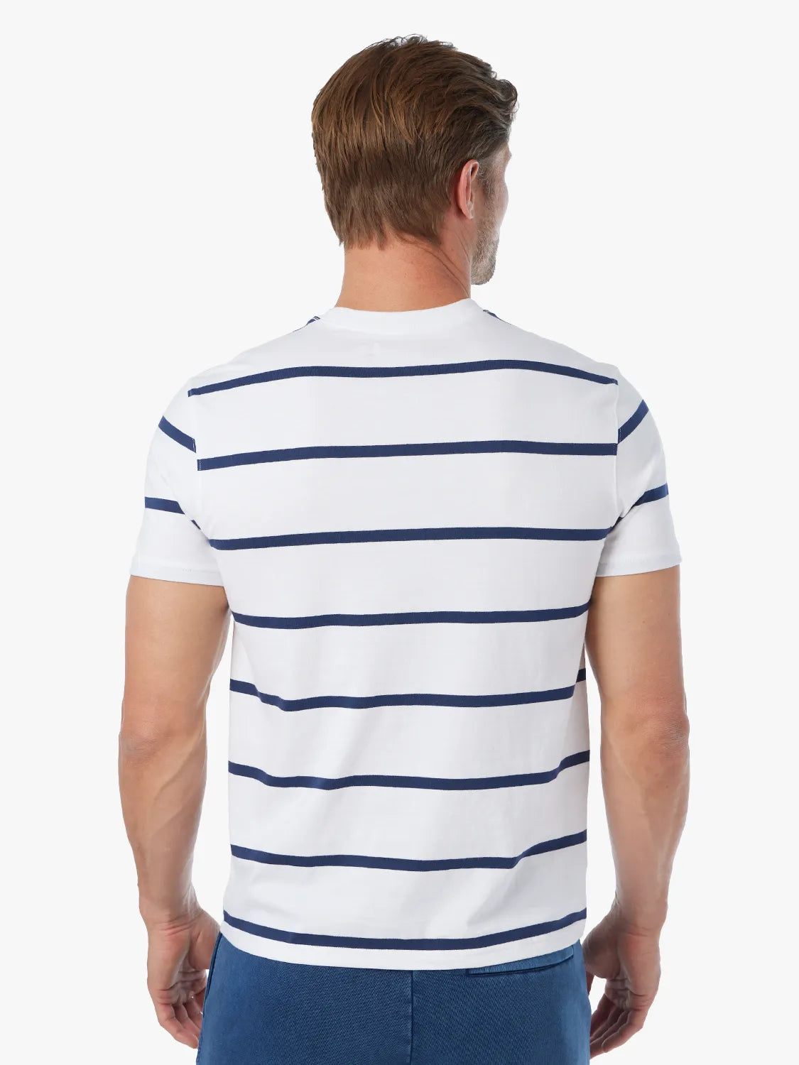 Fair Harbor Saltaire Tee - Beach Navy Stripe