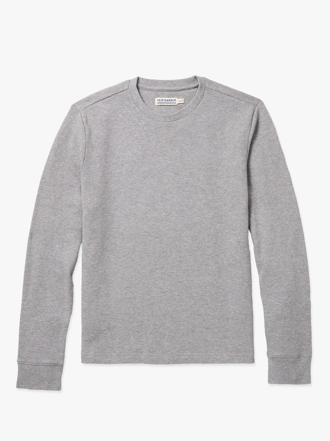 Fair Harbor Hudson Waffle Crew - Heather Grey