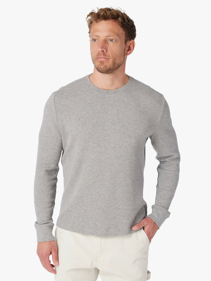 Fair Harbor Hudson Waffle Crew - Heather Grey