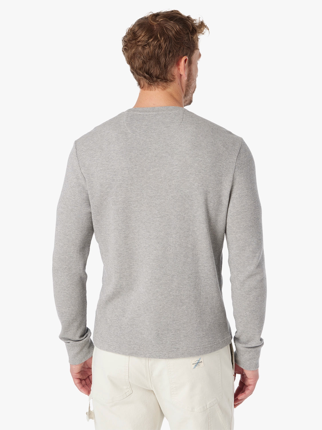 Fair Harbor Hudson Waffle Crew - Heather Grey