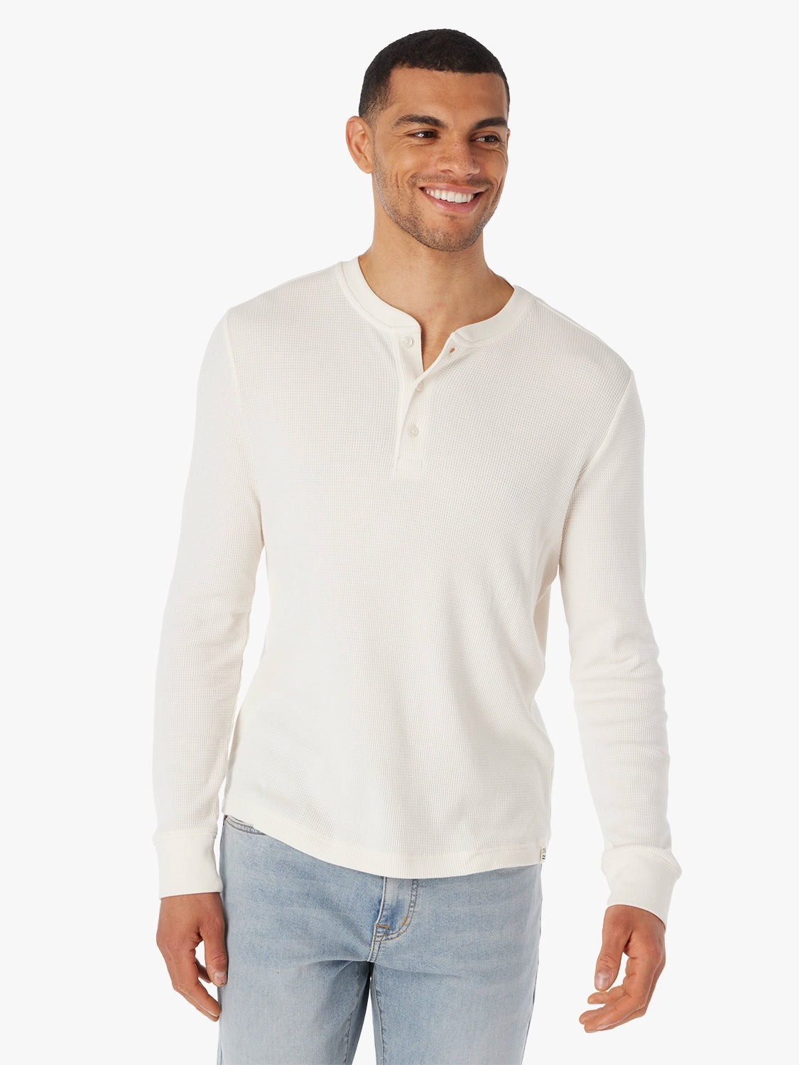 Fair Harbor Hudson Waffle Henley - Shell