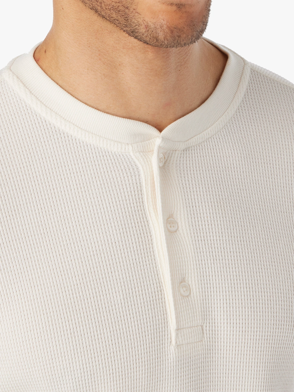 Fair Harbor Hudson Waffle Henley - Shell