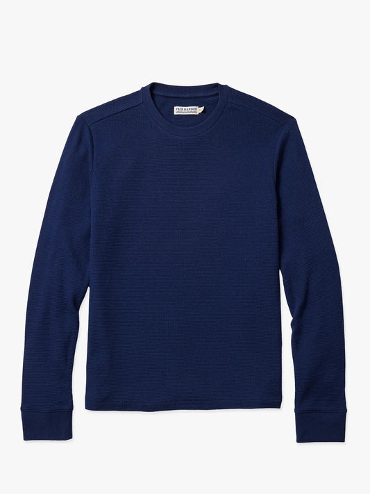 Fair Harbor Hudson Waffle Crew - Navy