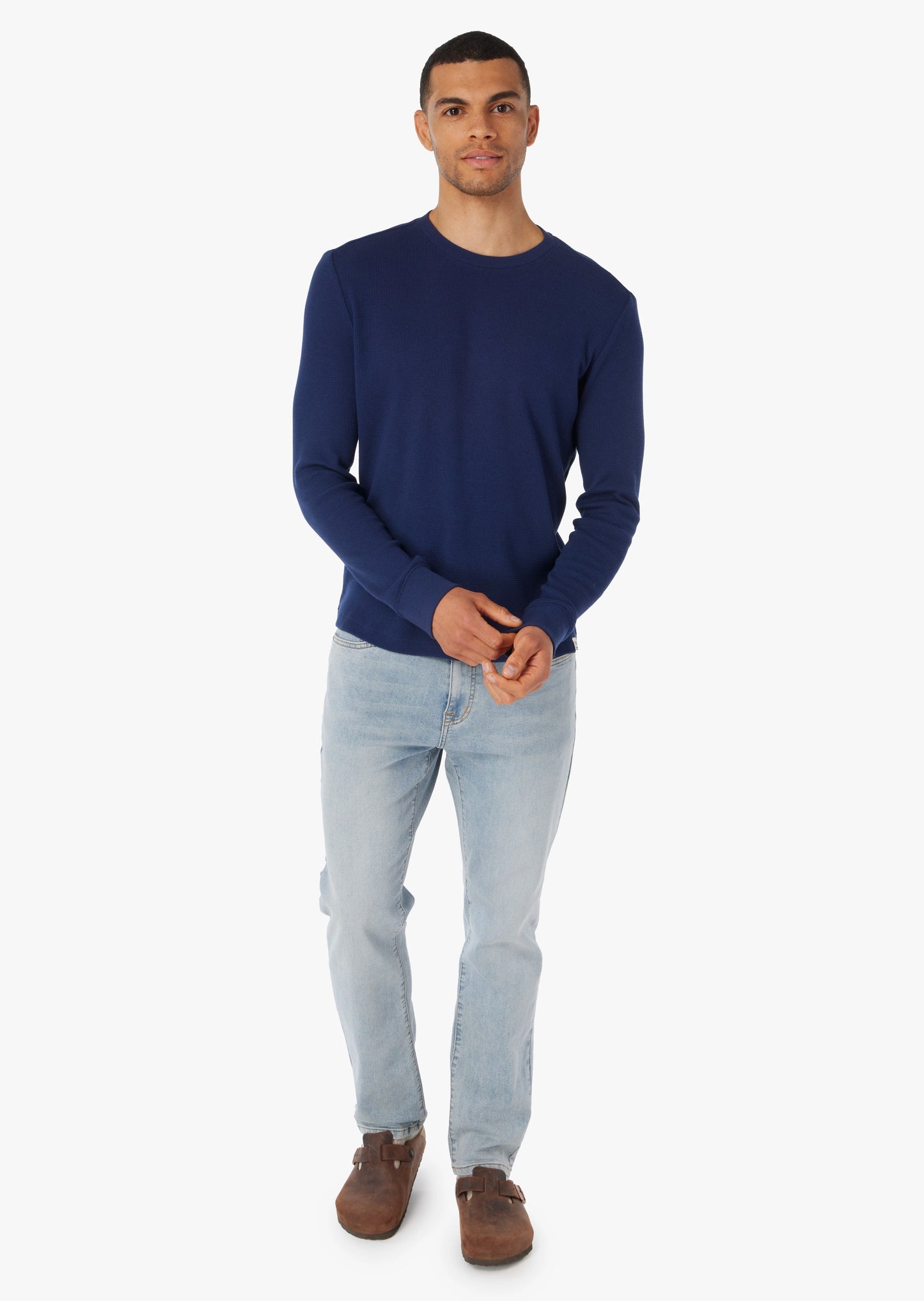Fair Harbor Hudson Waffle Crew - Navy