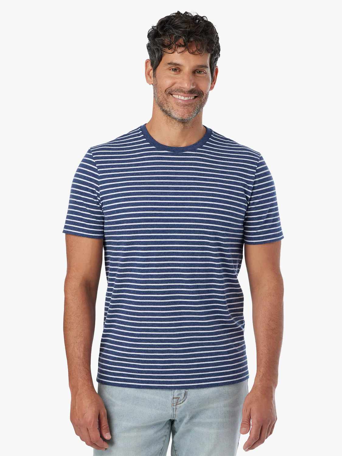 Fair Harbor Kismet Tee - Navy Sailing Stripe