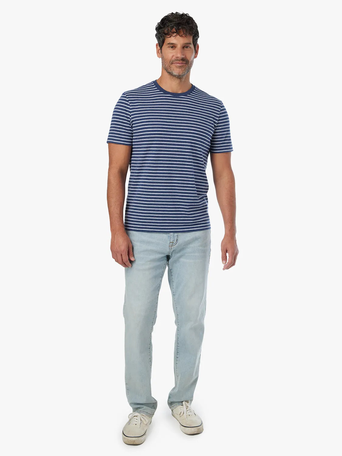 Fair Harbor Kismet Tee - Navy Sailing Stripe