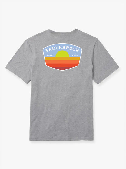 Fair Harbor Kismet Tee - Heather Grey Golden Sunset