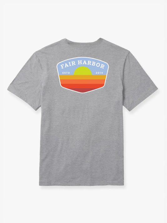 Fair Harbor Kismet Tee - Heather Grey Golden Sunset
