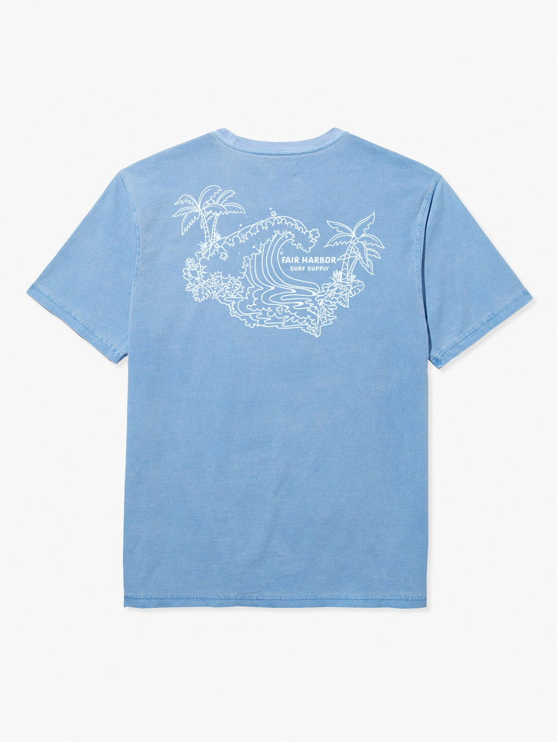 Fair Harbor Saltaire Graphic Tee - Light Blue Surf The Wave