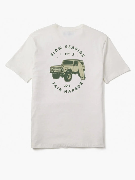 Fair Harbor Kismet Tee - White Slow Seaside Bronco