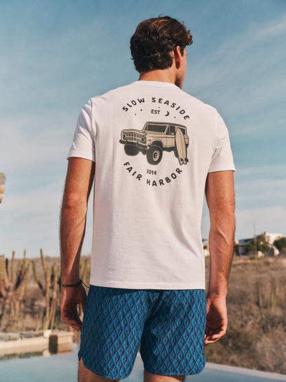 Fair Harbor Kismet Tee - White Slow Seaside Bronco