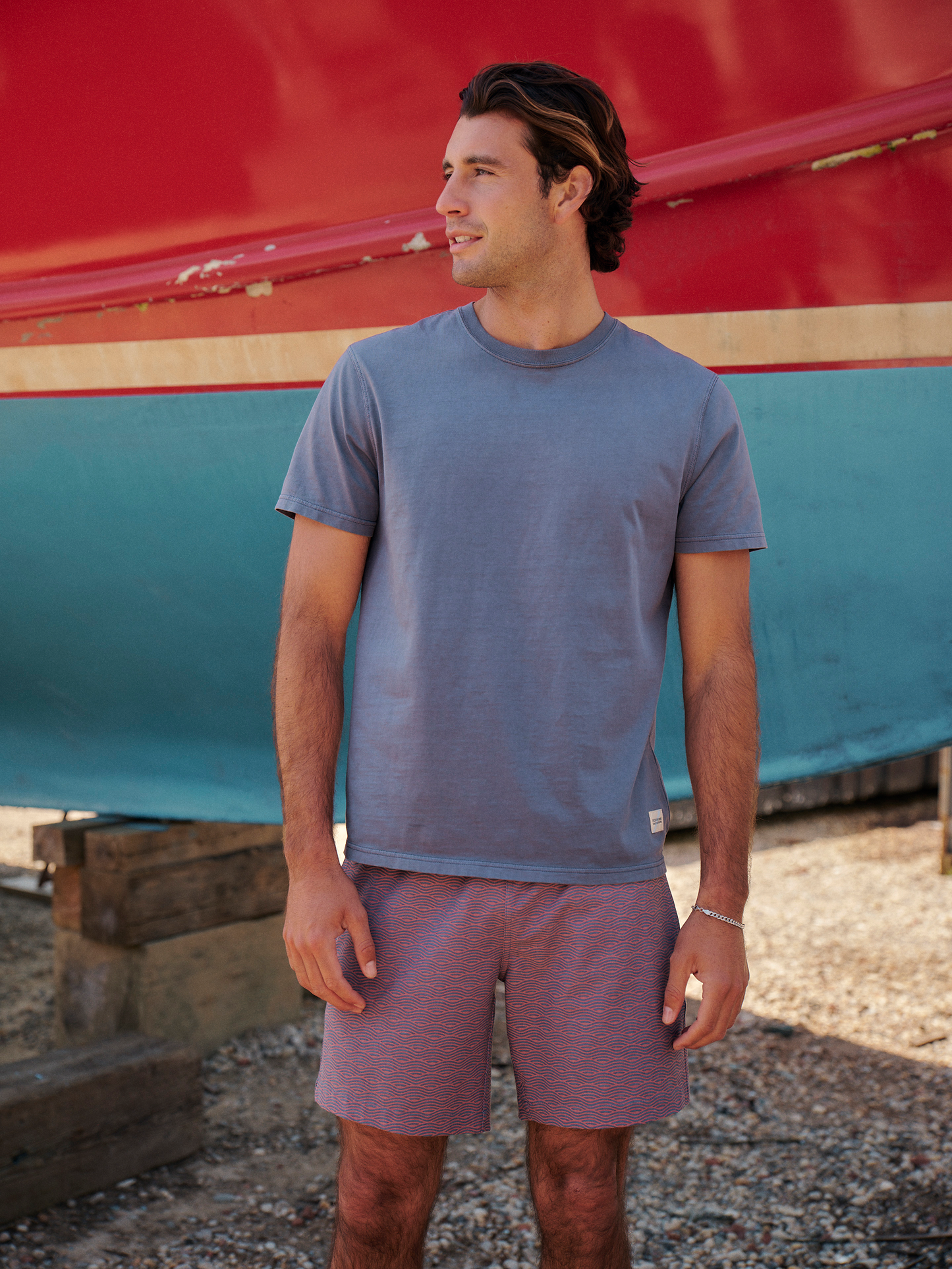 Fair Harbor Saltaire Graphic Tee - Navy Salty