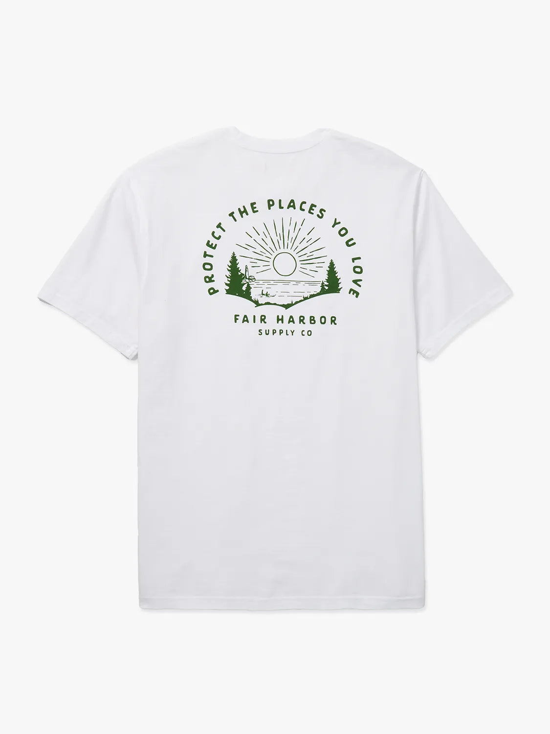 Fair Harbor Saltaire Graphic Tee - White Sunrise Lakeside