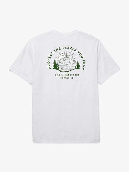 Fair Harbor Saltaire Graphic Tee - White Sunrise Lakeside