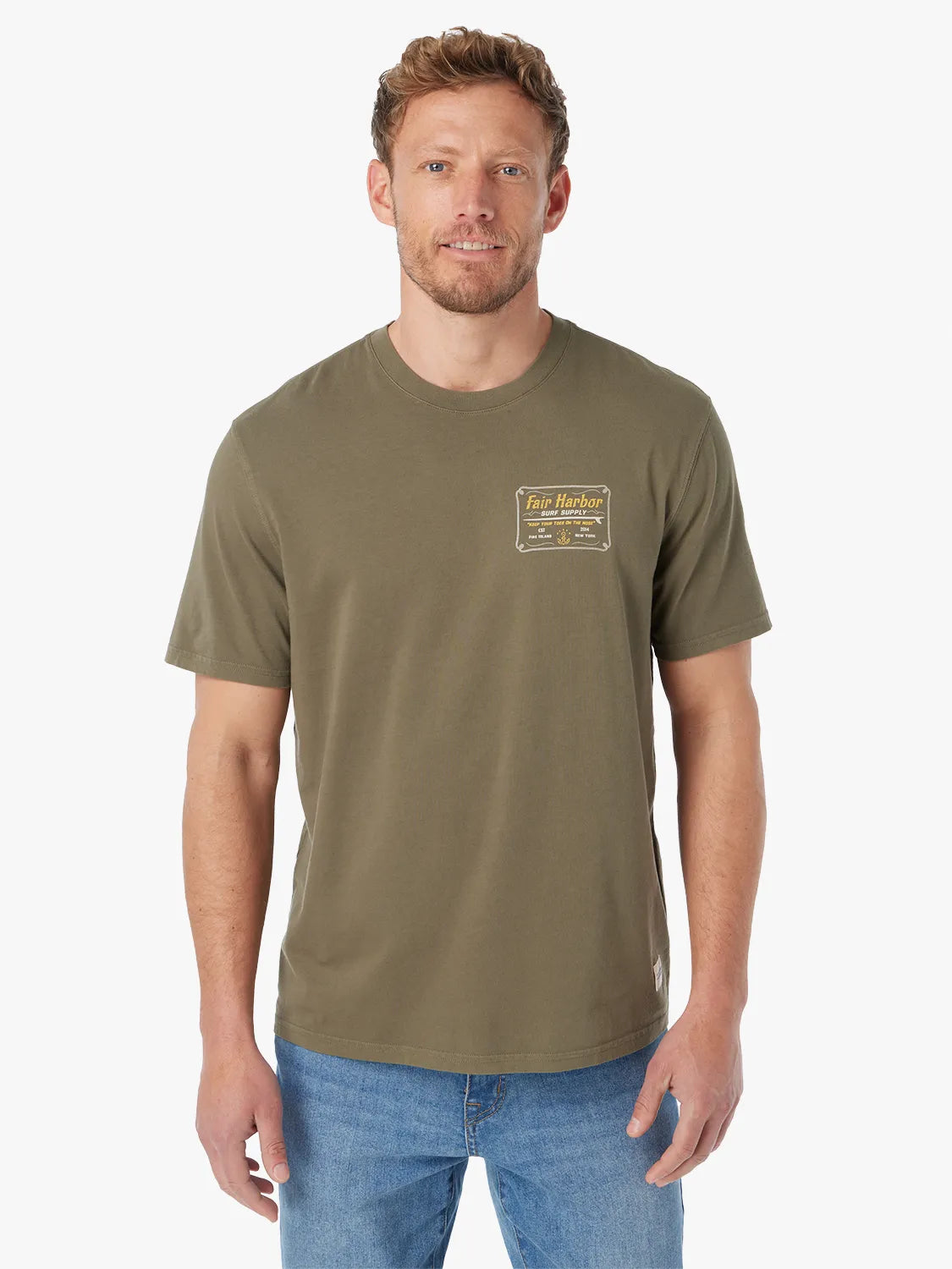 Fair Harbor Saltaire Graphic Tee - Olive Surf Supply