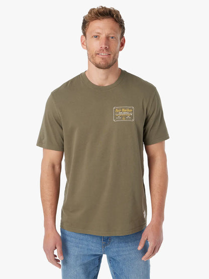 Fair Harbor Saltaire Graphic Tee - Olive Surf Supply