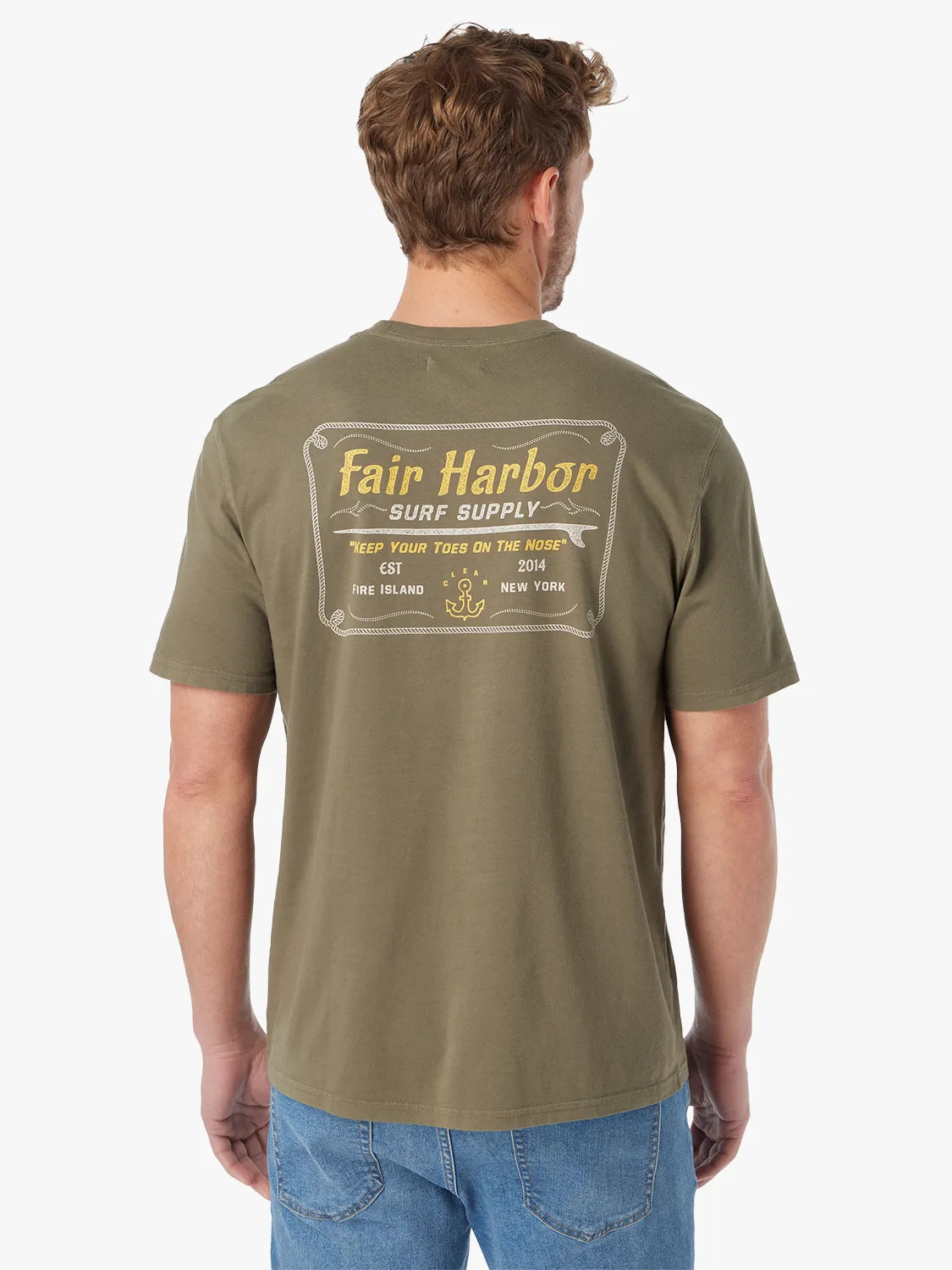 Fair Harbor Saltaire Graphic Tee - Olive Surf Supply