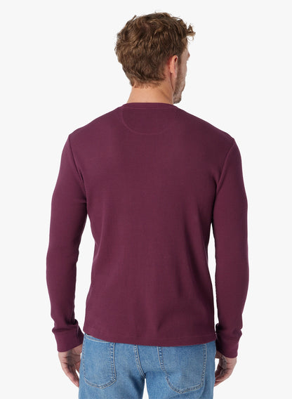 Fair Harbor Hudson Waffle Crew - Burgundy