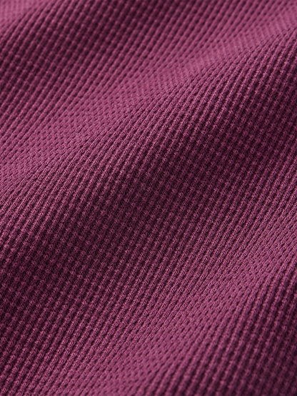 Fair Harbor Hudson Waffle Crew - Burgundy